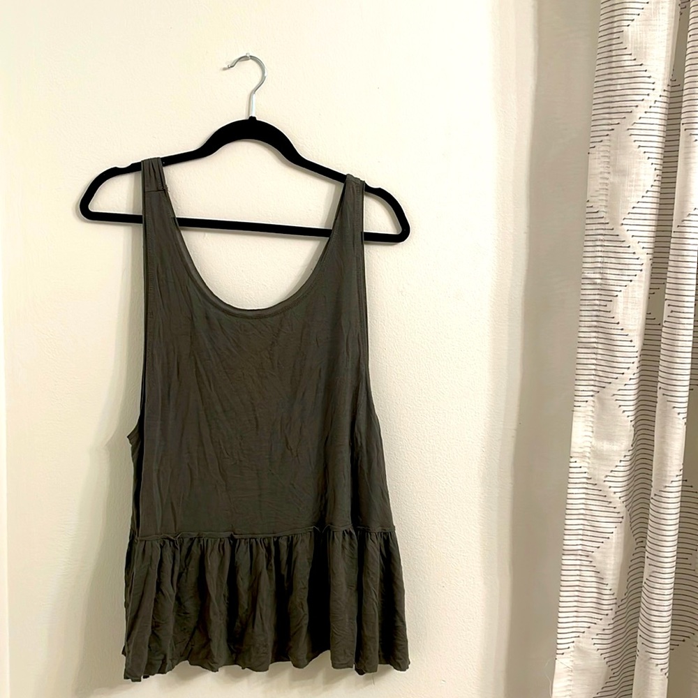 Flowy green tank top